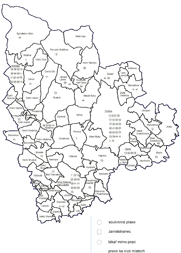 Mapa rozmstn lka OSK v okrese Trutnov - po uknut se nahraje ve vtm rozlien